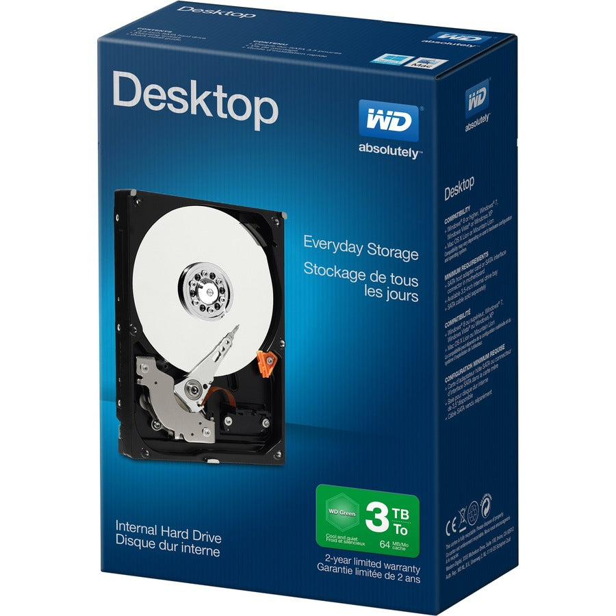 WD WDBH2D0030HNC 3 TB Hard Drive - 3.5" Internal - SATA (SATA/600) WDBH2D0030HNC-NRSN