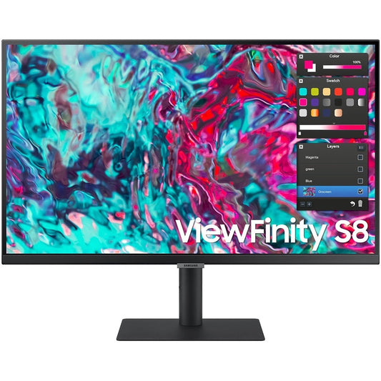 Samsung ViewFinity S8 S27B800TGN 27" 4K UHD LCD Monitor - 16:9 - Black LS27B800TGNXGO