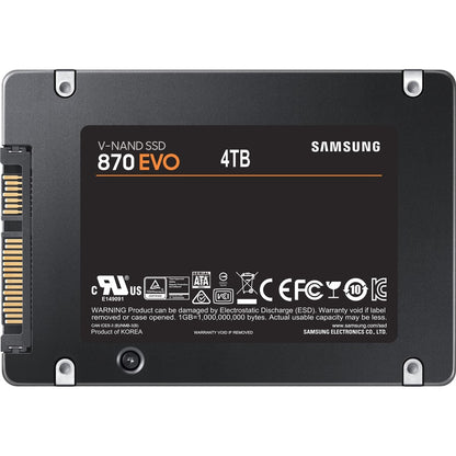 Samsung 870 EVO MZ-77E4T0B/AM 4 TB Solid State Drive - 2.5" Internal - SATA (SATA/600) MZ-77E4T0B/AM