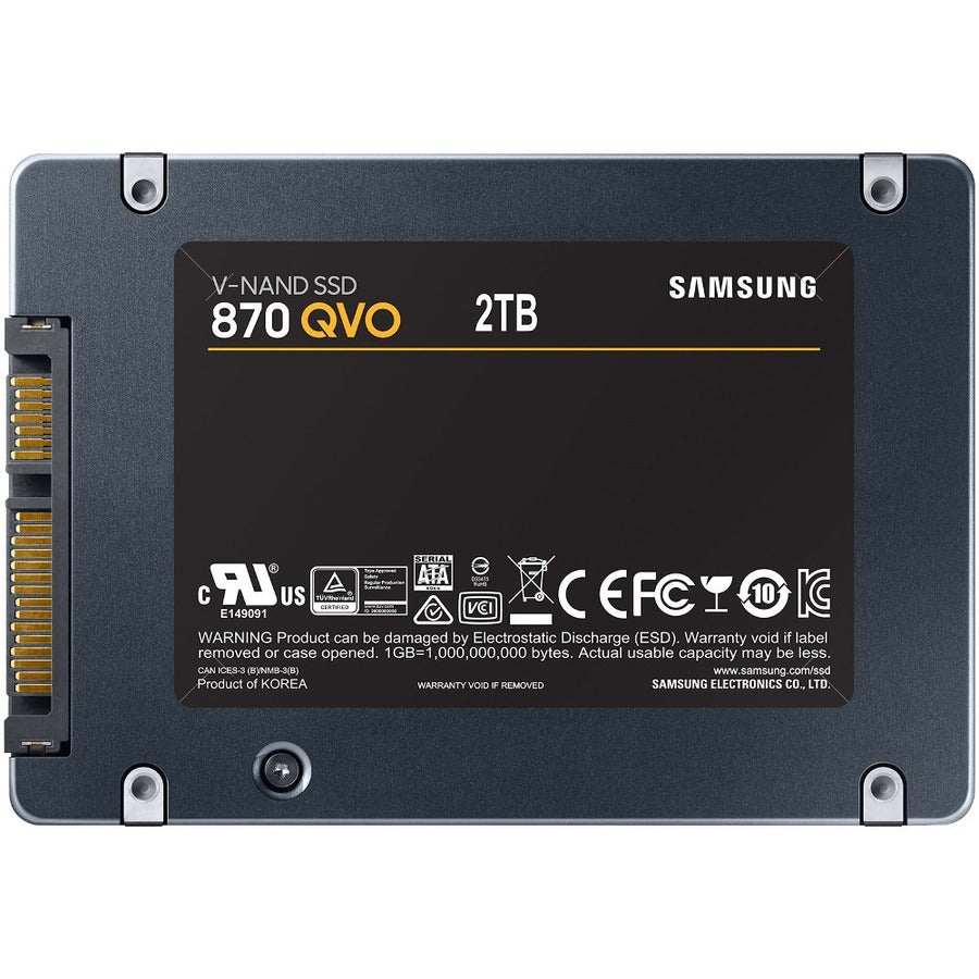 Samsung 870 QVO 2 TB Solid State Drive - 2.5" Internal - SATA (SATA/600) MZ-77Q2T0B/AM