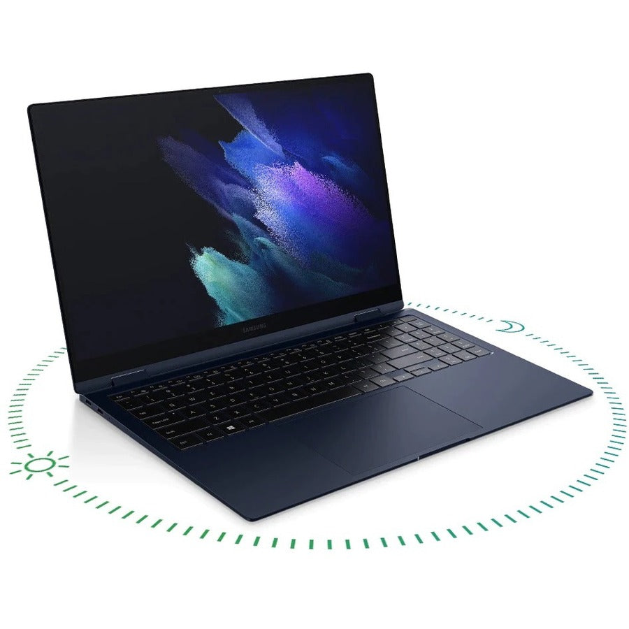 Samsung Galaxy Book Pro 360 NP950QDB-KB2CA 15.6" Touchscreen Convertible 2 in 1 Notebook - Full HD - 1920 x 1080 - Intel Core i7 11th Gen i7-1165G7 Quad-core (4 Core) 2.80 GHz - 8 GB Total RAM - 512 GB SSD - Navy Blue NP950QDB-KB2CA