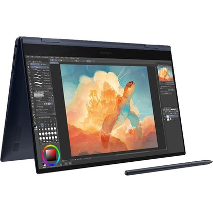 Samsung Galaxy Book Pro 360 NP950QDB-KB2CA 15.6" Touchscreen Convertible 2 in 1 Notebook - Full HD - 1920 x 1080 - Intel Core i7 11th Gen i7-1165G7 Quad-core (4 Core) 2.80 GHz - 8 GB Total RAM - 512 GB SSD - Navy Blue NP950QDB-KB2CA