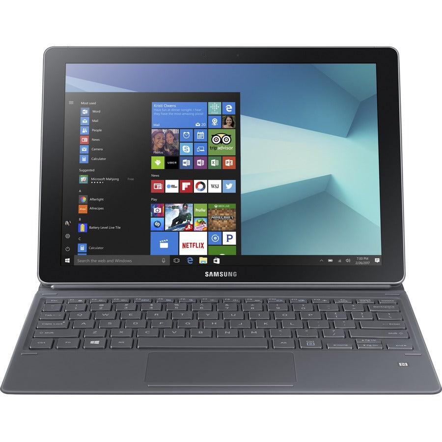 Samsung Galaxy Book SM-W723 12" Touchscreen Detachable 2 in 1 Notebook - 2160 x 1440 - Intel Core i5 7th Gen Dual-core (2 Core) 2.50 GHz - 8 GB Total RAM - 256 GB SSD - Silver SM-W723NZKAXAC