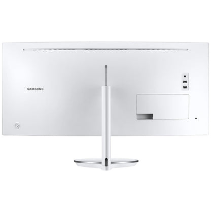 Samsung C34J791WTN 34" Double Full HD (DFHD) Curved Screen Quantum Dot LED LCD Monitor - 21:9 - Silver, White LC34J791WTNXZA