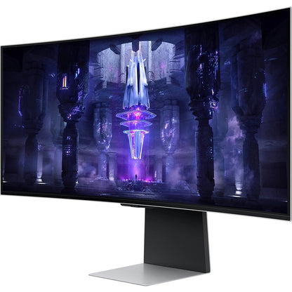 Samsung Odyssey G8 S34BG850SN 34" UW-QHD Curved Screen Gaming OLED Monitor - 21:9 - Silver LS34BG850SNXZA