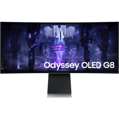 Samsung Odyssey G8 S34BG850SN 34" UW-QHD Curved Screen Gaming OLED Monitor - 21:9 - Silver LS34BG850SNXZA