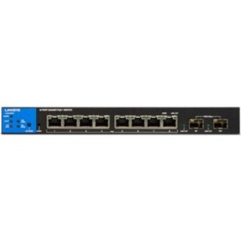 Linksys 8-Port Managed Gigabit PoE+ Switch with 2 1G SFP Uplinks LGS310MPC