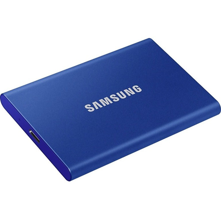 Samsung T7 MU-PC500H/AM 500 GB Portable Solid State Drive - External - PCI Express NVMe - Indigo Blue MU-PC500H/AM