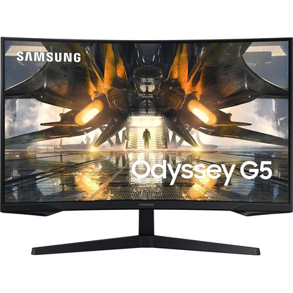 Samsung Odyssey G5 S27AG550EN 27" WQHD Curved Screen LED Gaming LCD Monitor - 16:9 - Black LS27AG550ENXZA