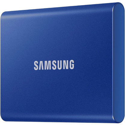 Samsung T7 MU-PC2T0H/AM 2 TB Portable Solid State Drive - External - PCI Express NVMe - Indigo Blue MU-PC2T0H/AM