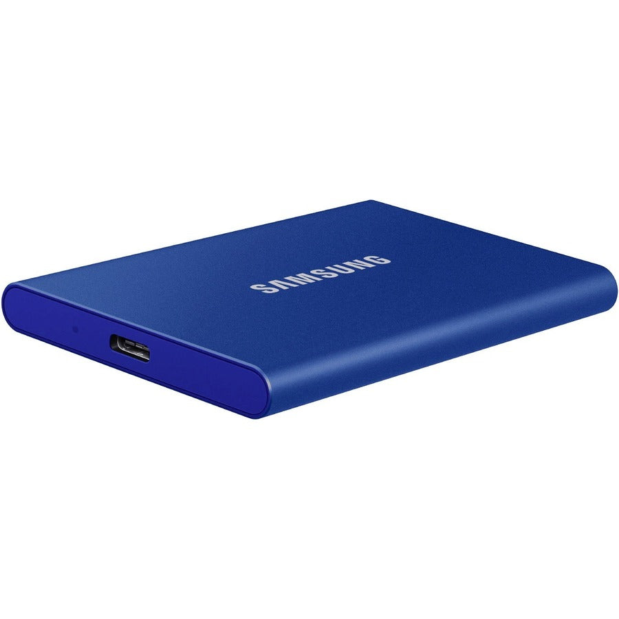 Samsung T7 MU-PC2T0H/AM 2 TB Portable Solid State Drive - External - PCI Express NVMe - Indigo Blue MU-PC2T0H/AM