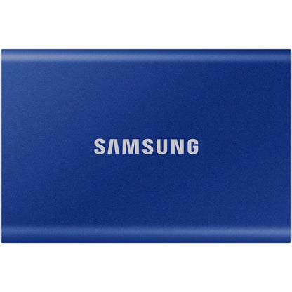 Samsung T7 MU-PC2T0H/AM 2 TB Portable Solid State Drive - External - PCI Express NVMe - Indigo Blue MU-PC2T0H/AM