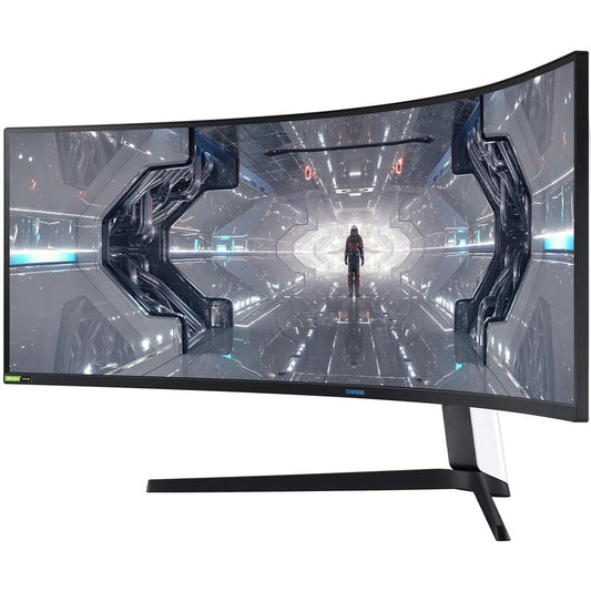 Samsung Odyssey G9 C49G95TSSN 48.7" UW-QHD Curved Screen Quantum Dot LED Gaming LCD Monitor - 32:9 - Black, White, Matte Black LC49G95TSSNXZA