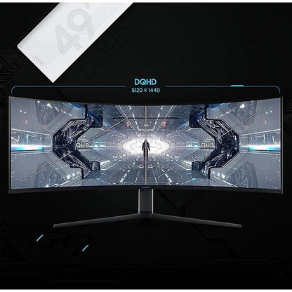 Samsung Odyssey G9 C49G95TSSN 48.7" UW-QHD Curved Screen Quantum Dot LED Gaming LCD Monitor - 32:9 - Black, White, Matte Black LC49G95TSSNXZA