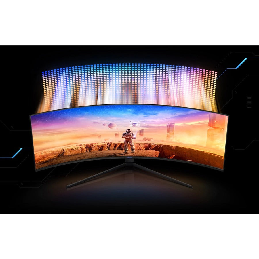 Samsung Odyssey G9 C49G95TSSN 48.7" UW-QHD Curved Screen Quantum Dot LED Gaming LCD Monitor - 32:9 - Black, White, Matte Black LC49G95TSSNXZA