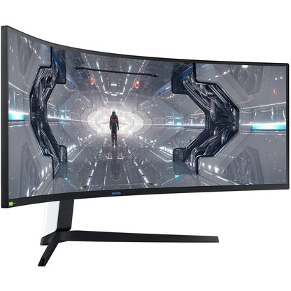 Samsung Odyssey G9 C49G95TSSN 48.7" UW-QHD Curved Screen Quantum Dot LED Gaming LCD Monitor - 32:9 - Black, White, Matte Black LC49G95TSSNXZA