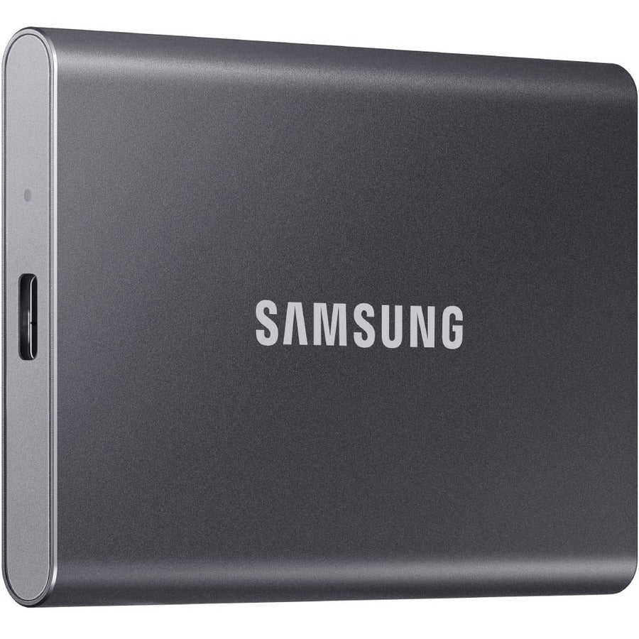 Samsung T7 MU-PC1T0T/AM 1 TB Portable Solid State Drive - External - PCI Express NVMe - Titan Gray MU-PC1T0T/AM