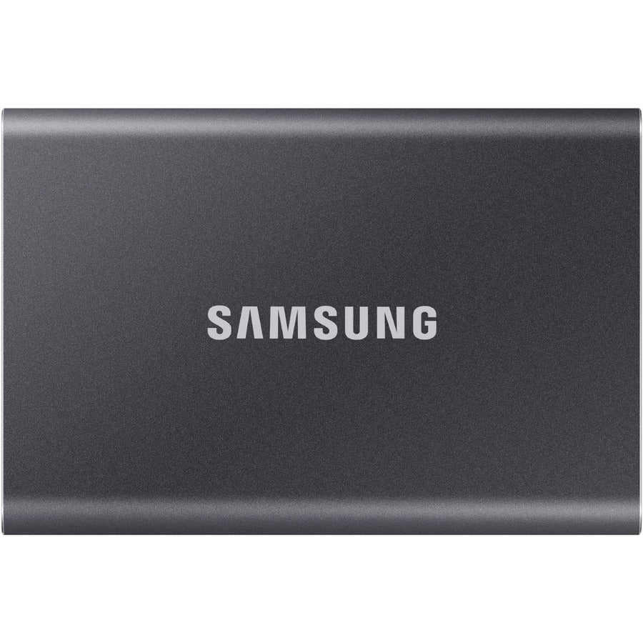 Samsung T7 MU-PC1T0T/AM 1 TB Portable Solid State Drive - External - PCI Express NVMe - Titan Gray MU-PC1T0T/AM