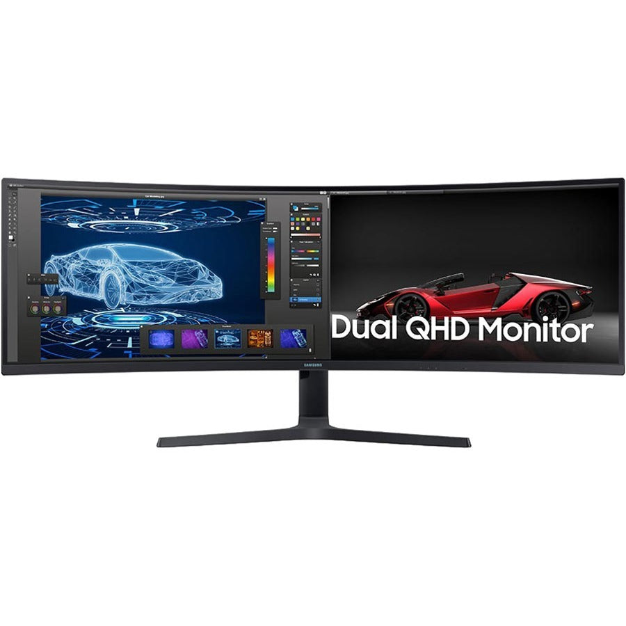 Samsung S49A950U 49" Dual Quad HD (DQHD) Curved Screen Quantum Dot LED LCD Monitor - 32:9 - Charcoal Black LS49A950UINXZA