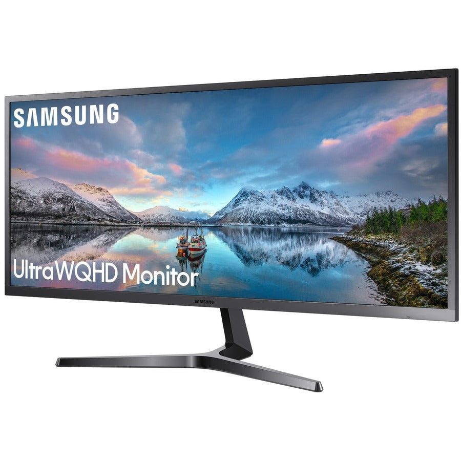 Samsung S34J550WQN 34.1" UW-QHD LCD Monitor - 21:9 - Dark Blue Gray, Black LS34J550WQNXZA