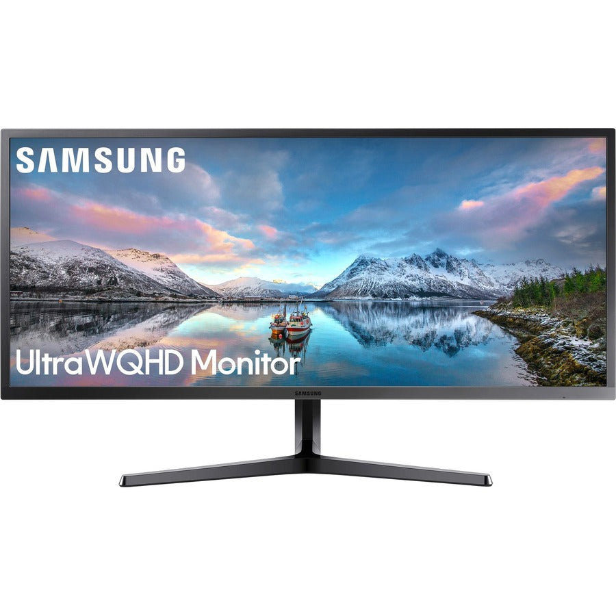 Samsung S34J550WQN 34.1" UW-QHD LCD Monitor - 21:9 - Dark Blue Gray, Black LS34J550WQNXZA