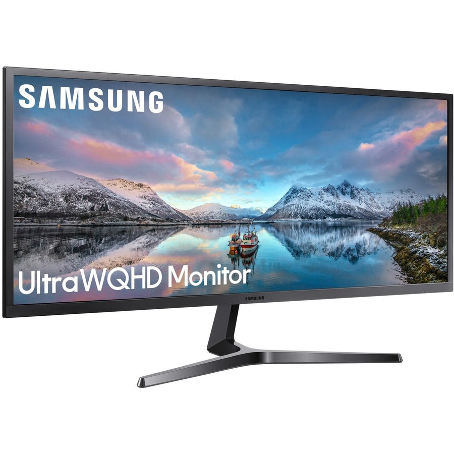 Samsung S34J550WQN 34.1" UW-QHD LCD Monitor - 21:9 - Dark Blue Gray, Black LS34J550WQNXZA