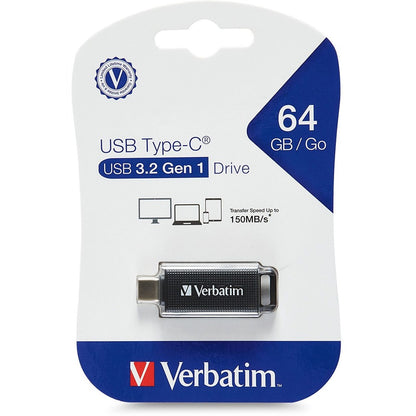 Verbatim 64GB USB Type-C USB 3.2 Gen 1 Flash Drive 70904