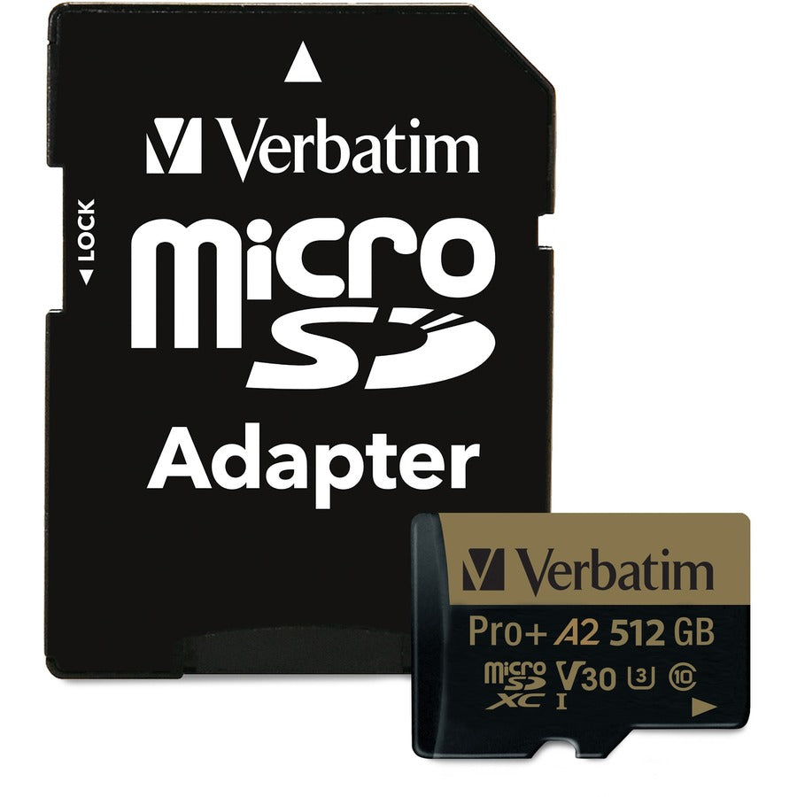 Verbatim Pro+ 512 GB Class 10/UHS-I (U3) microSDXC - 1 Pack 70393