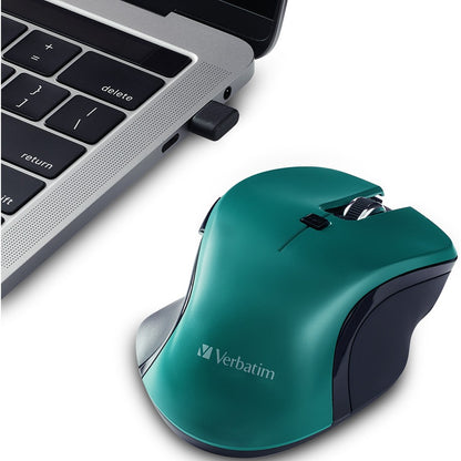 Verbatim USB-C&trade; Wireless Blue LED Mouse - Teal 70247