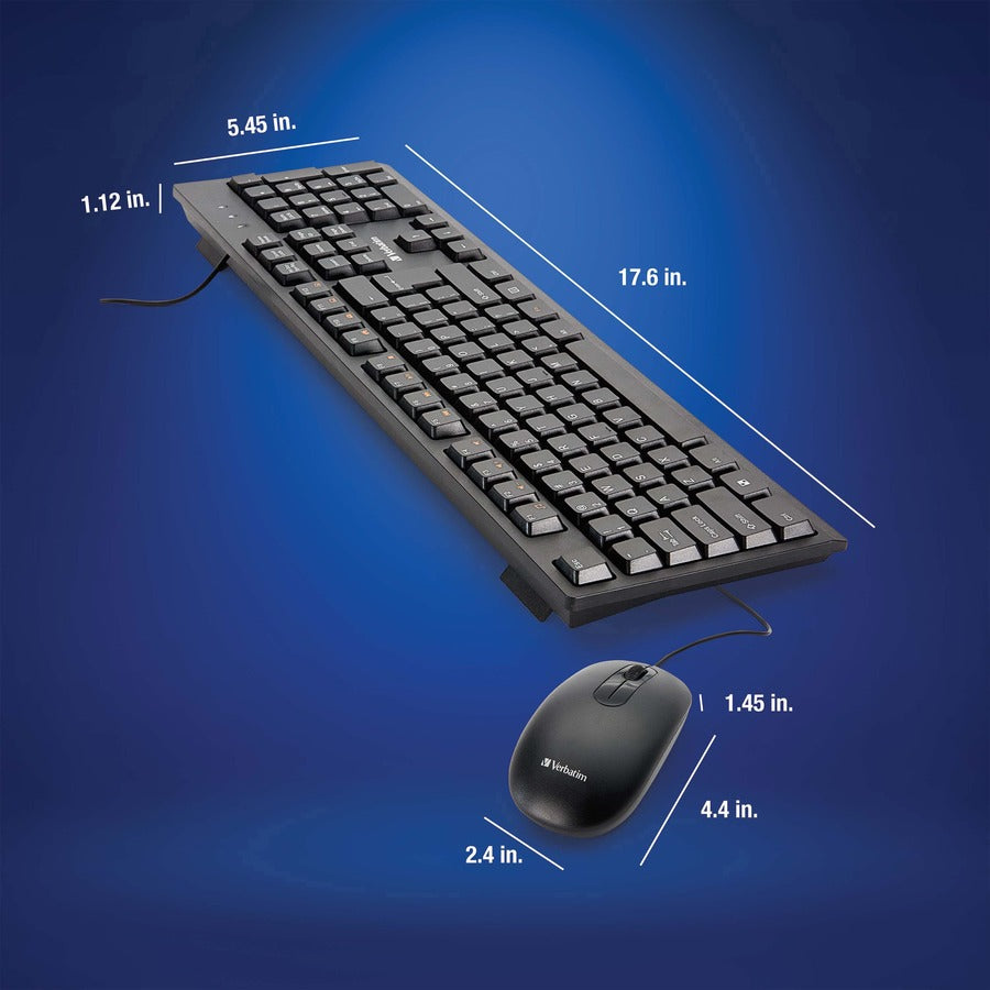 Verbatim Wired Keyboard and Mouse 70734