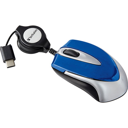 Verbatim USB-C Mini Optical Travel Mouse-Blue 70237