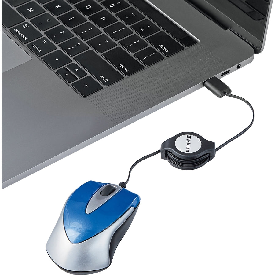 Verbatim USB-C Mini Optical Travel Mouse-Blue 70237