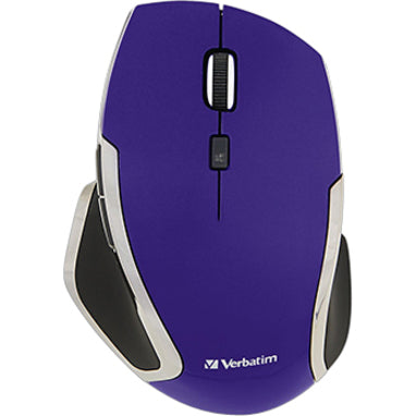 Verbatim Wireless Notebook 6-Button Deluxe Blue LED Mouse - Purple 99017