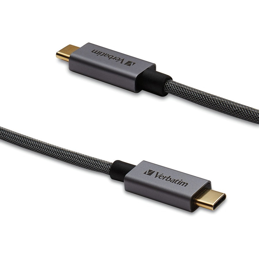 Verbatim USB-C to USB-C Cable - 47 in. Braided Black 99674