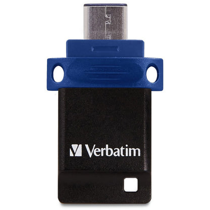 Verbatim 32GB Store 'n' Go Dual USB 3.0 Flash Drive for USB-C Devices - Blue 99154