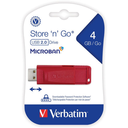 Verbatim 4GB Store 'n' Go USB Flash Drive - Red 95236