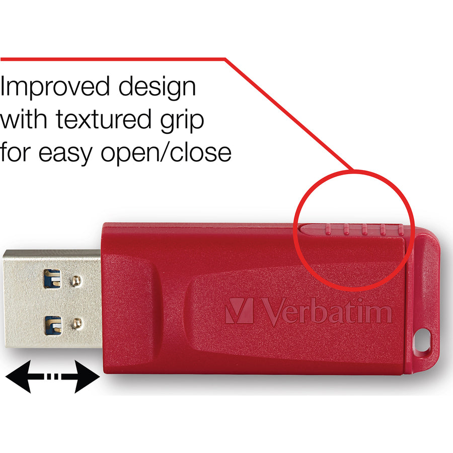 Verbatim 8GB Store 'n' Go USB Flash Drive - Red 95507