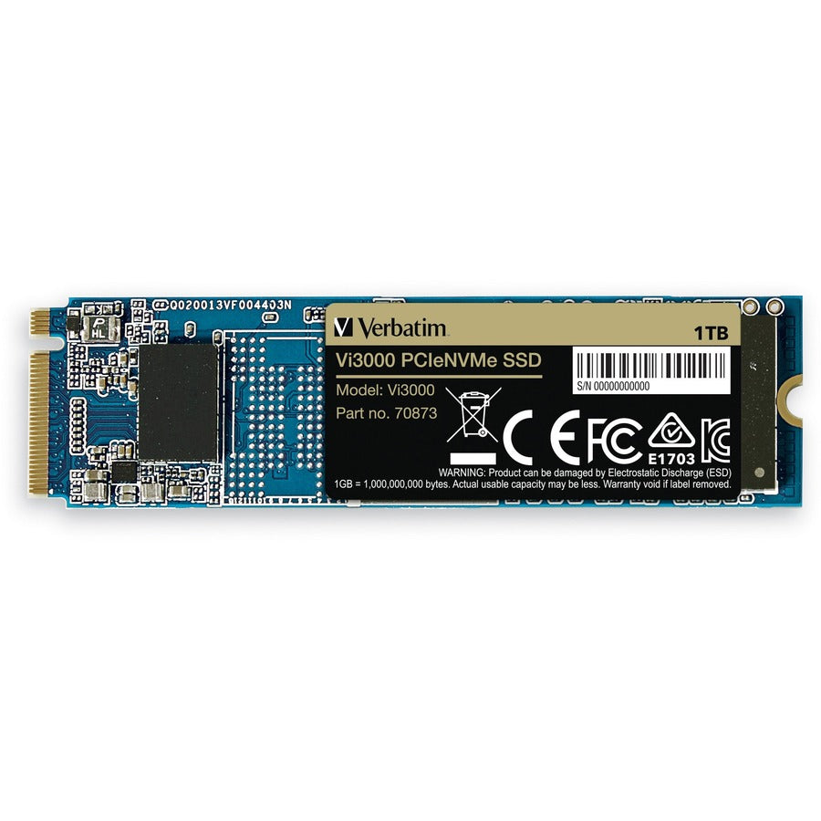 Verbatim Vi3000 1 TB Solid State Drive - M.2 2280 Internal - PCI Express NVMe (PCI Express NVMe 3.0 x4) 70873