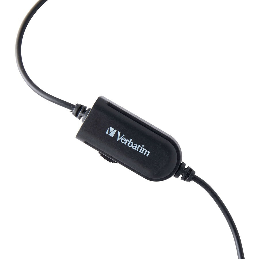 Verbatim Mono Headset with Microphone and In-Line Remote 70722