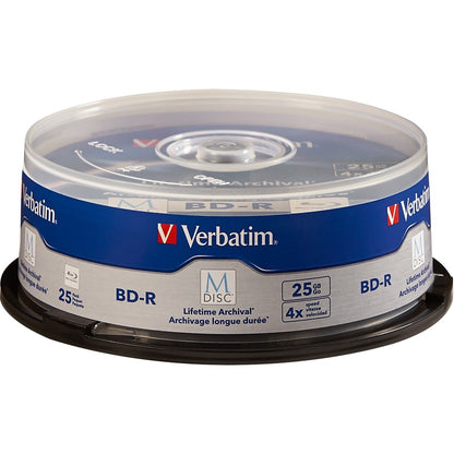 Verbatim Blu-ray Recordable Media - BD-R - 4x - 25 GB - 25 Pack Spindle 98909