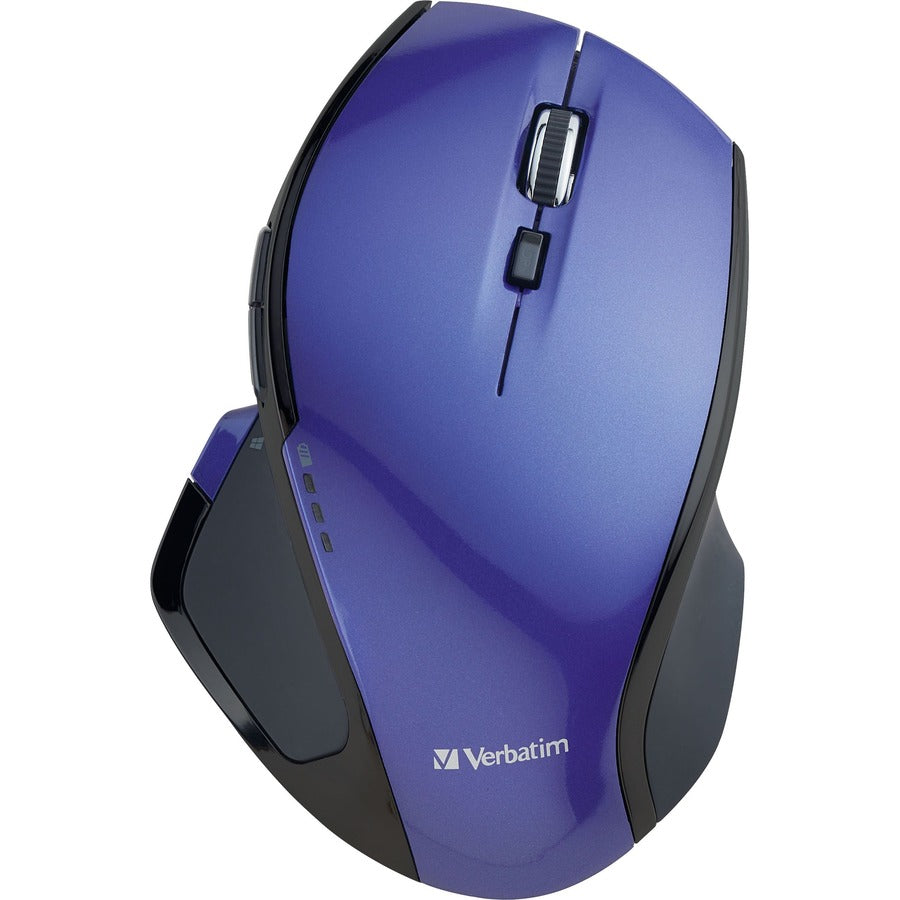 Verbatim Wireless Desktop 8-Button Deluxe Blue LED Mouse - Purple 99020