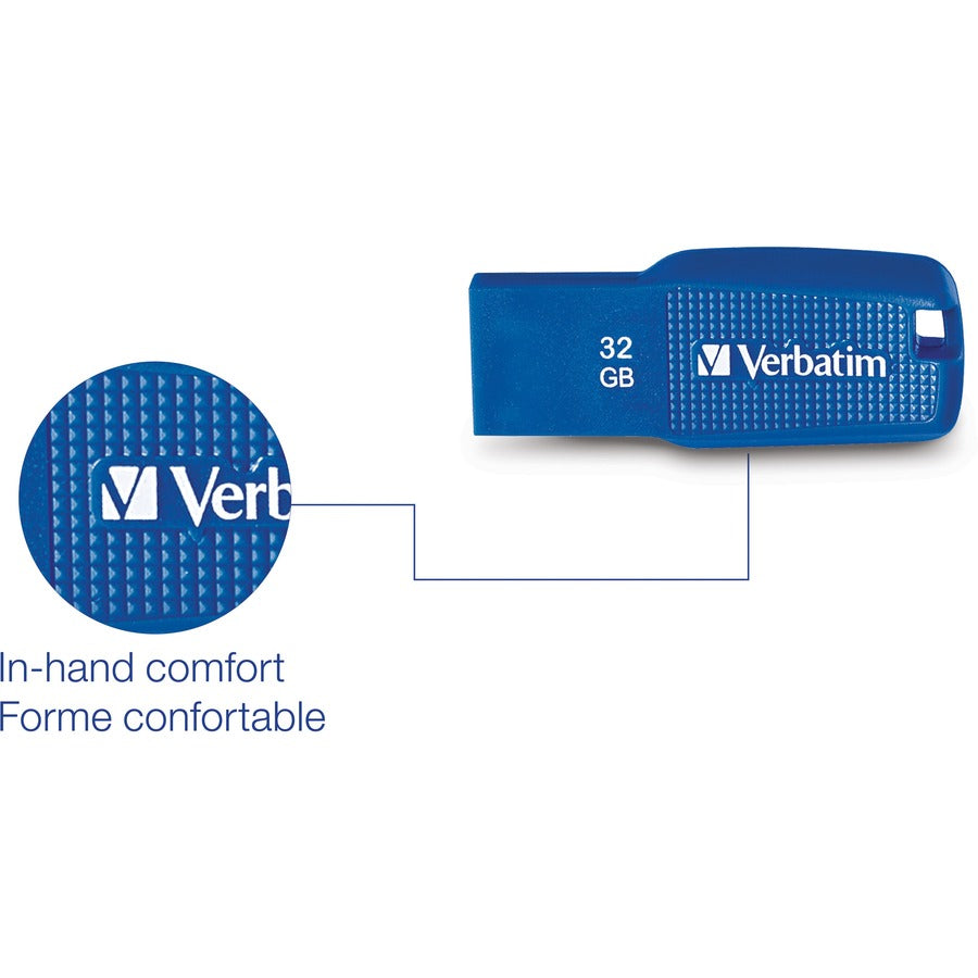 Verbatim 32GB Ergo USB 3.0 Flash Drive - Blue 70878