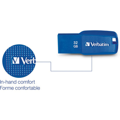 Verbatim 32GB Ergo USB 3.0 Flash Drive - Blue 70878