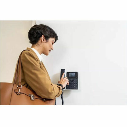 Poly Edge E100 IP Phone - Corded - Corded - NFC - Desktop, Wall Mountable - TAA Compliant 2200-86980-001