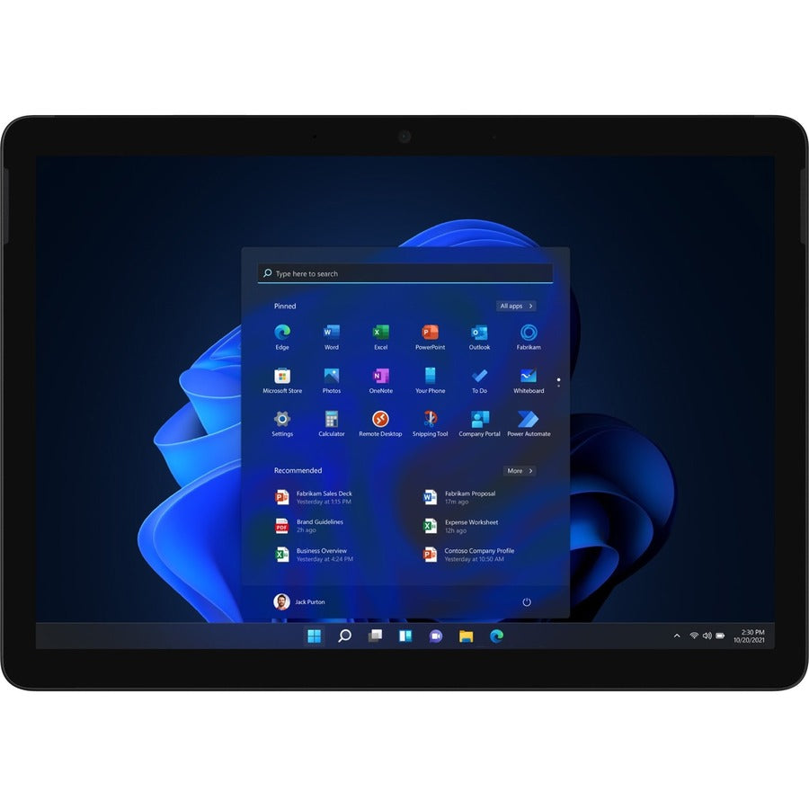 Microsoft Surface Go 3 Tablet - 10.5" - Core i3 10th Gen i3-10100Y Dual-core (2 Core) 1.30 GHz - 8 GB RAM - 256 GB SSD - Windows 11 Pro - 4G - Matte Black 8VJ-00014