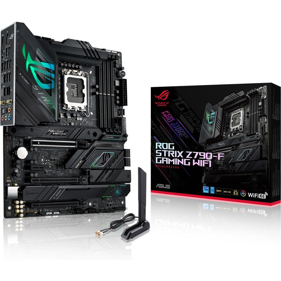 Asus ROG Strix STRIX Z790-F Gaming WIFI Gaming Desktop Motherboard - Intel Z790 Chipset - Socket LGA-1700 - ATX ROGSTRIXZ790-FGAMINGWIFI