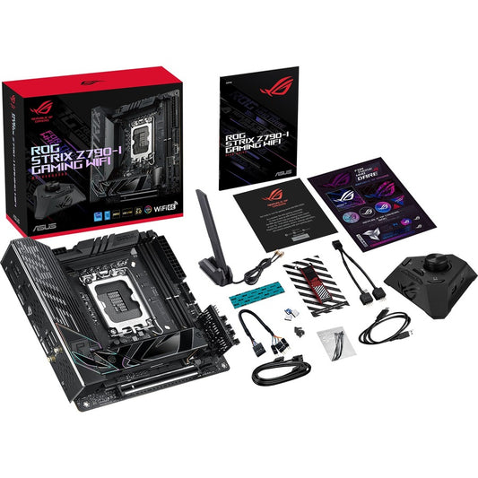 Asus ROG Strix STRIX Z790-I GAMING WIFI Gaming Desktop Motherboard - Intel Z790 Chipset - Socket LGA-1700 - Mini ITX ROGSTRIXZ790-IGAMINGWIFI