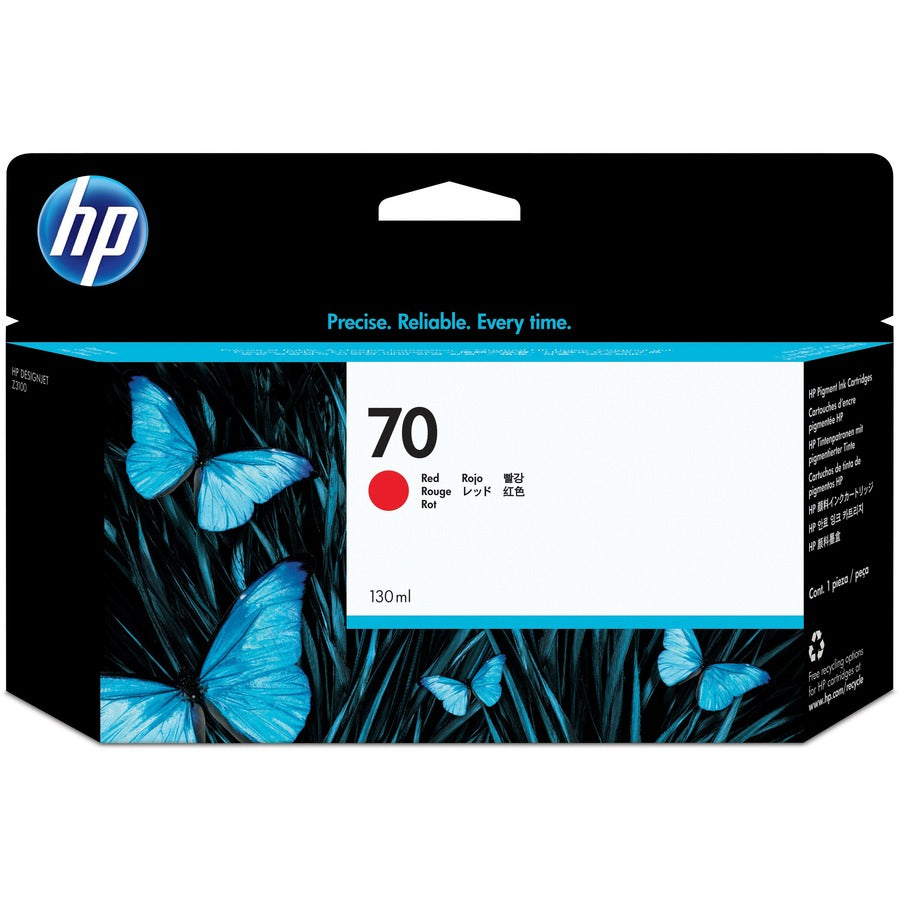 HP 70 (C9456A) Original Inkjet Ink Cartridge - Single Pack - Red - 1 Each C9456A