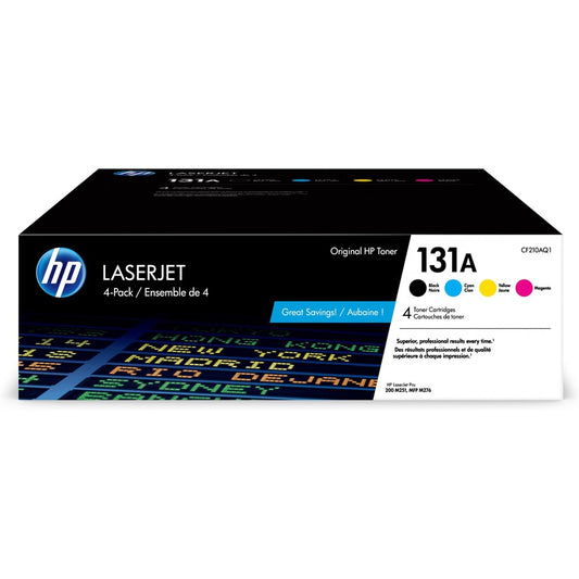 HP 131A Original Laser Toner Cartridge - Combo Pack - Black, Cyan, Magenta, Yellow - 4 / Carton CF210AQ1