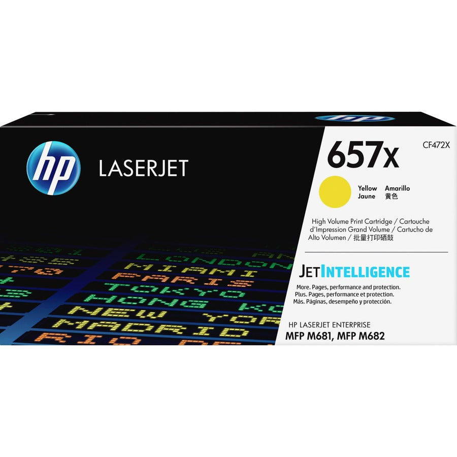 HP 657X (CF472X) Original High Yield Laser Toner Cartridge - Yellow - 1 Each CF472X